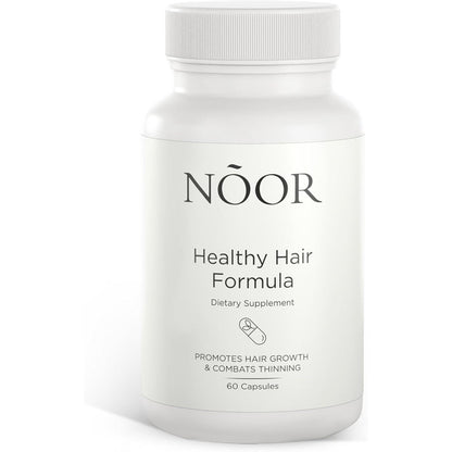 Noor Hair Healthy Hair Formula supplement bottle front view for hair growth