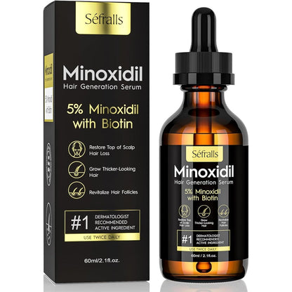 Stafenit Sefralls 5 percent minoxidil hair growth serum front view bottle on white background