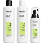 Nioxin System 2 Starter Kit front view showing the 3 piece set