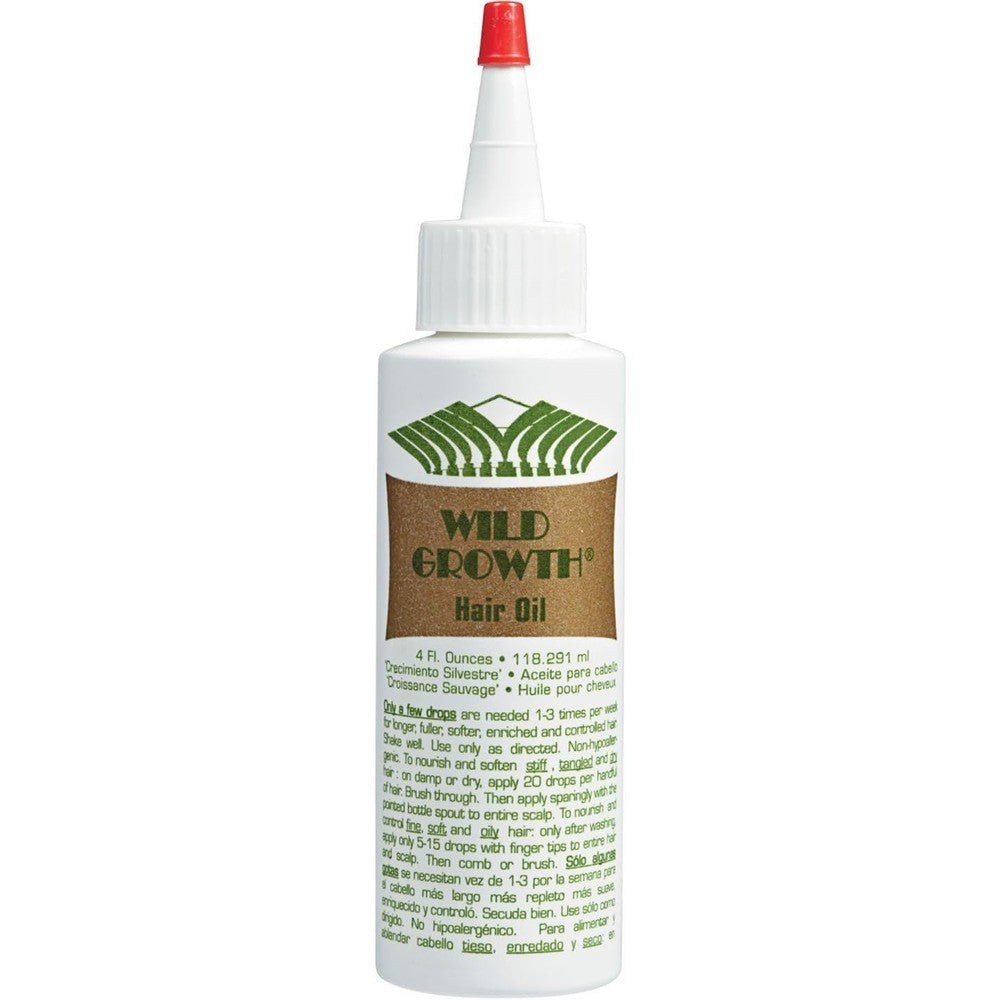 Wild Growth Hair Oil 4 Ounce front view bottle for hair growth