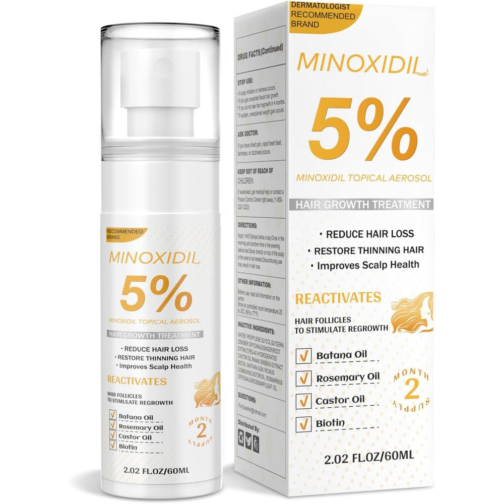 ZYXN minoxidil five percent hair growth serum front view packaging