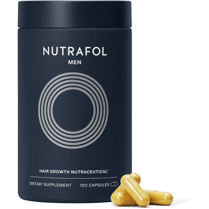 Nutrafol Men Hair Growth Supplement 120 Capsules front view bottle for thinning hair