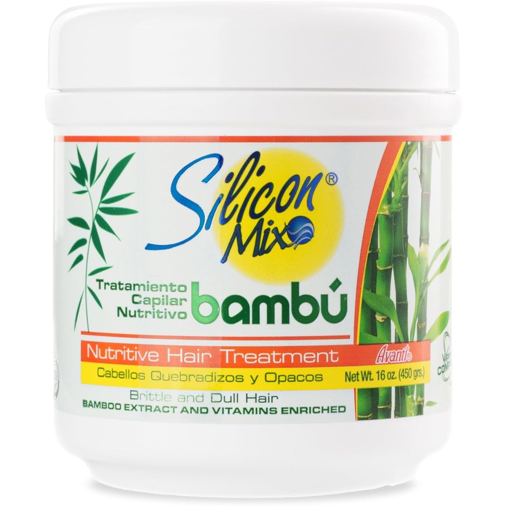 Silicon Mix Bamboo Nourishing Hair Treatment 16 ounce front view showing deep conditioning hair mask packaging.