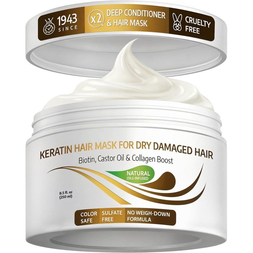 Vitamins Hair Cosmetics Keratin Hair Mask front view for hair repair