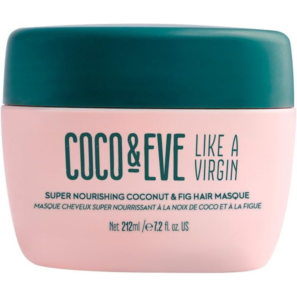 Coco And Eve Like A Virgin Hair Masque front view container with brush