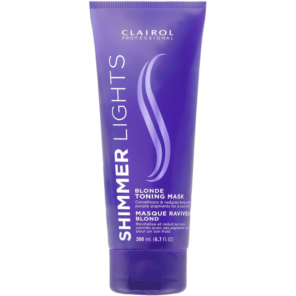 Clairol Professional Shimmer Lights Violet Toning Mask front view bottle