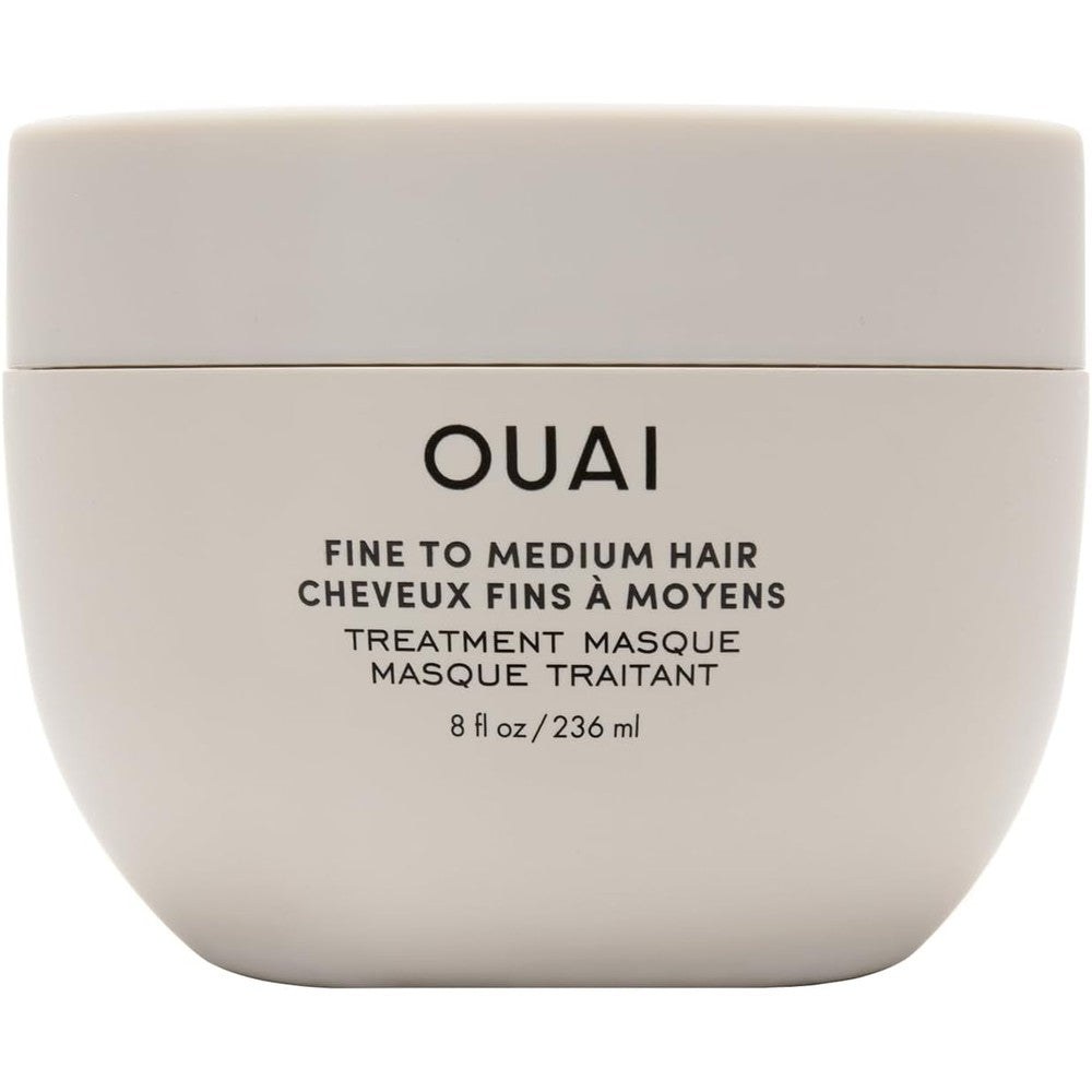 OUAI Fine to Medium Hair Treatment Masque front view packaging jar