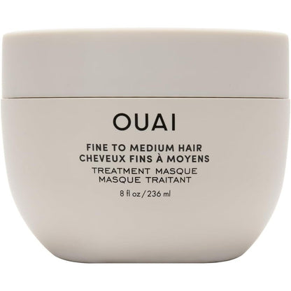 OUAI Fine to Medium Hair Treatment Masque 8 oz jar for deep conditioning and shine