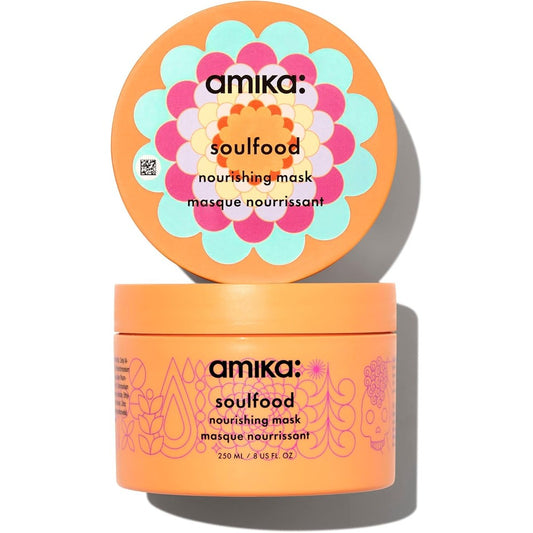 Amika Soulfood Nourishing Mask front view orange jar