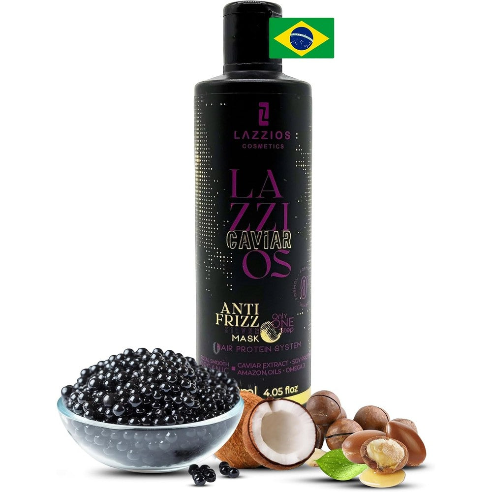 Lazzios Caviar Organic Hair Protein bottle front view