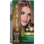 Kareol Extra Repairing Brazilian Keratin Straightening Kit front view product packaging