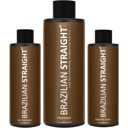 Brazilian Straight hair straightening kit bottle front view