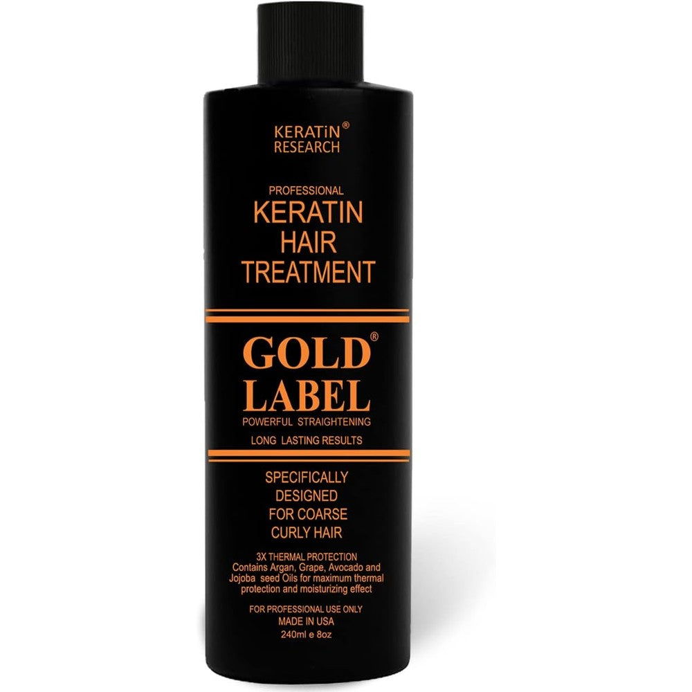 Keratin Research Gold Label Brazilian Keratin Treatment bottle front view