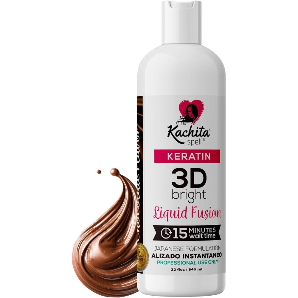 Kachita Spell Brazilian Keratin Treatment 3D Hight Bright Improved Formula For All Hair Types 1 Liter Made In United States Of America - Image 1