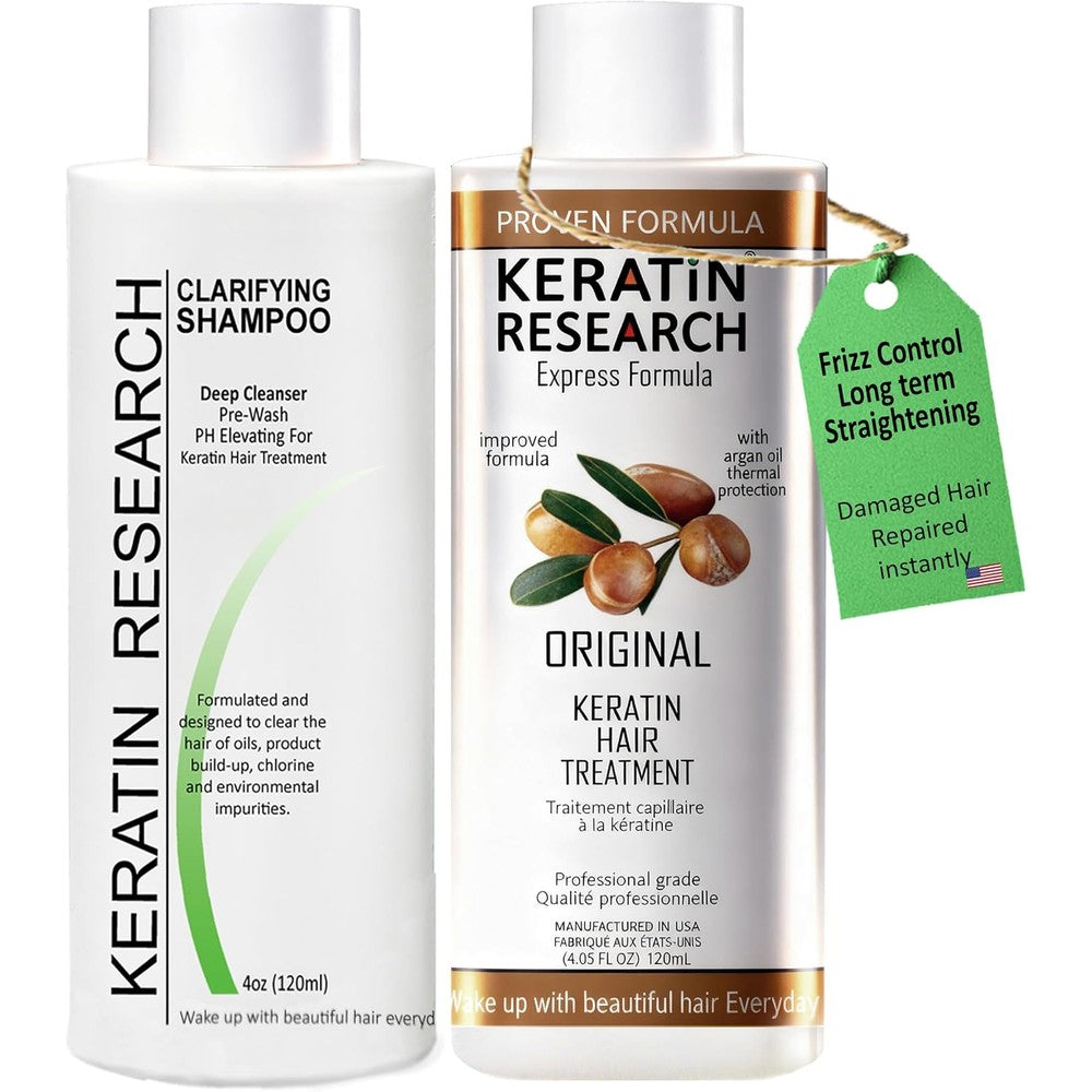 Keratin Research Brazilian Hair Straightening Complex kit front view