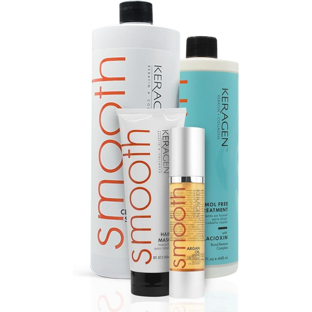 Keragen Brazilian Keratin Smoothing Treatment kit front view bottle