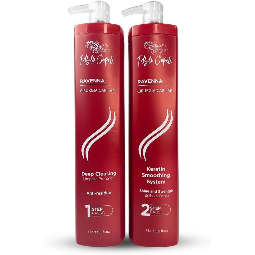 I Belli Capelli Ravenna Professional Keratin Smoothing System kit front view