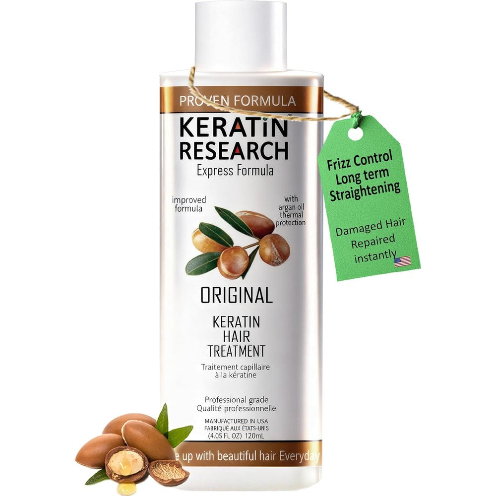 Keratin Research Complex Brazilian Hair Treatment bottle front view