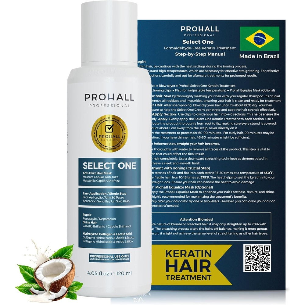 Prohall Select One Brazilian Keratin Treatment bottle front view