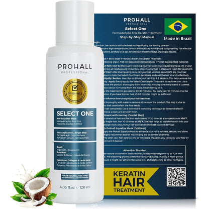 Prohall Select One Brazilian Keratin Treatment bottle front view