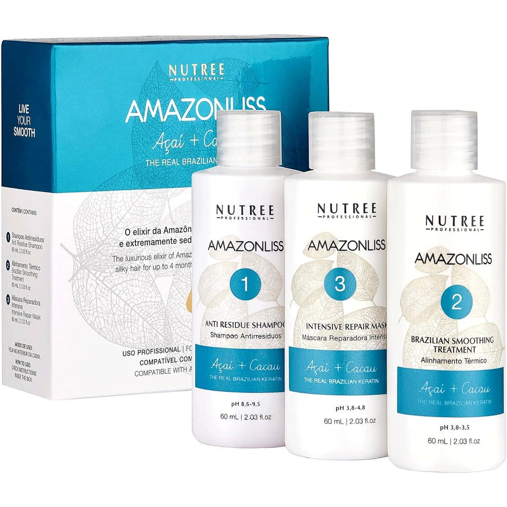 Amazonliss Keratin Hair Straightening Treatment kit bottle front view