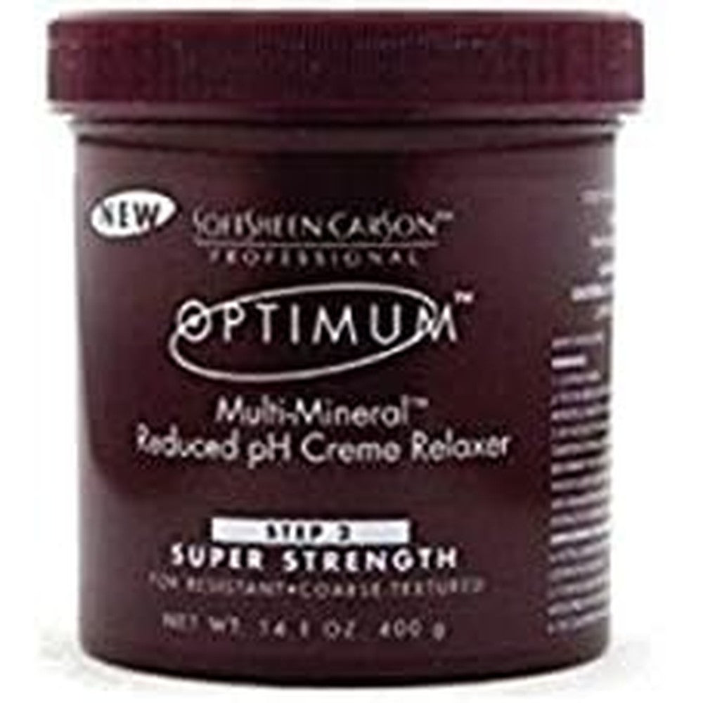 SoftSheen Carson Optimum Multimineral Relaxer Super front view salon hair straightening cream