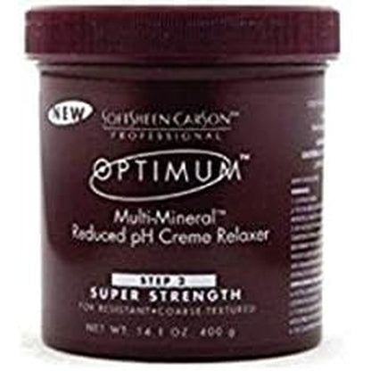 SoftSheen Carson Optimum Multimineral Relaxer Super front view salon hair straightening cream