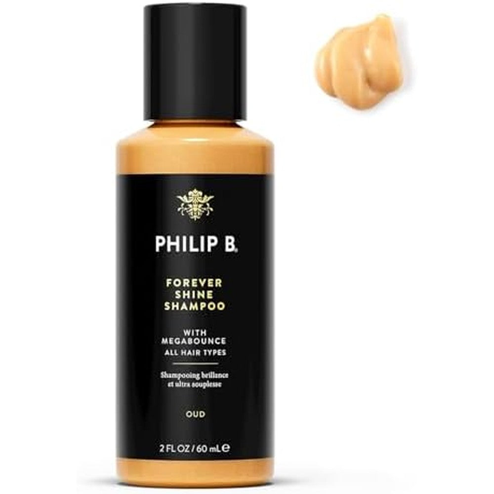 Philip B Forever Shine Shampoo 2 ounce front view of authentic USA luxury packaging