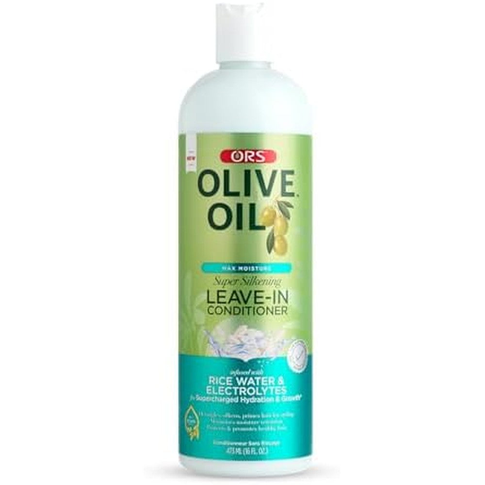 ORS Olive Oil Max Moisture Leave In Conditioner front view bottle for curly hair hydration