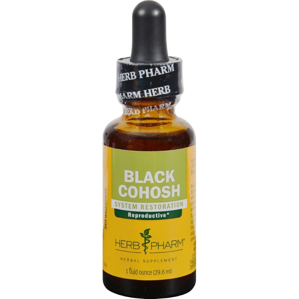 Herb Pharm Organic Black Cohosh Liquid Extract front view bottle for female reproductive support