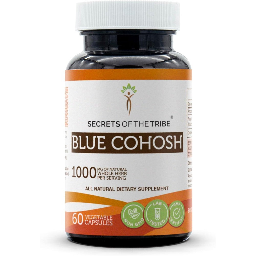 Secrets of the Tribe Blue Cohosh 60 capsules bottle front view