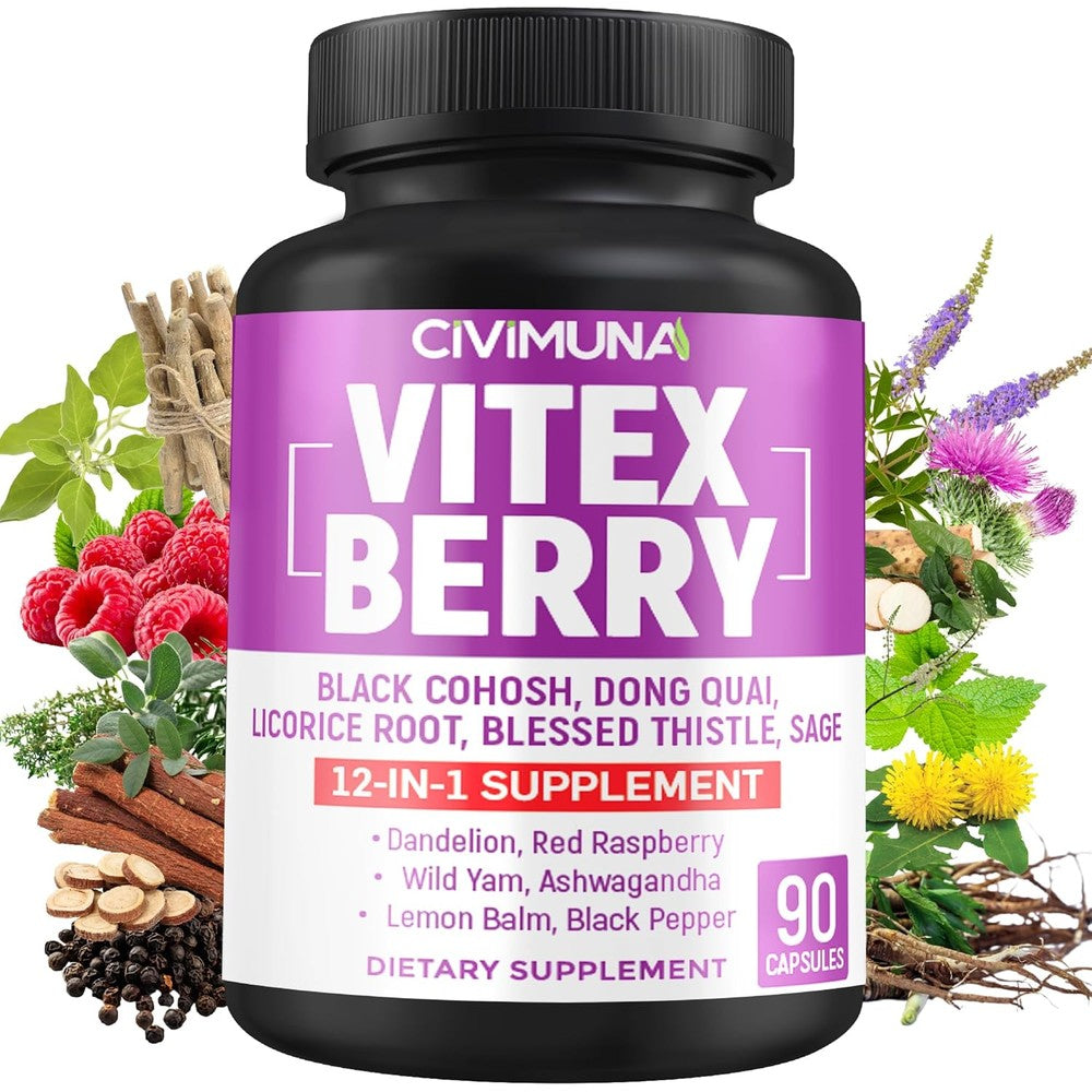 Civimuna Vitex Berry Extract 90 Capsules bottle front view