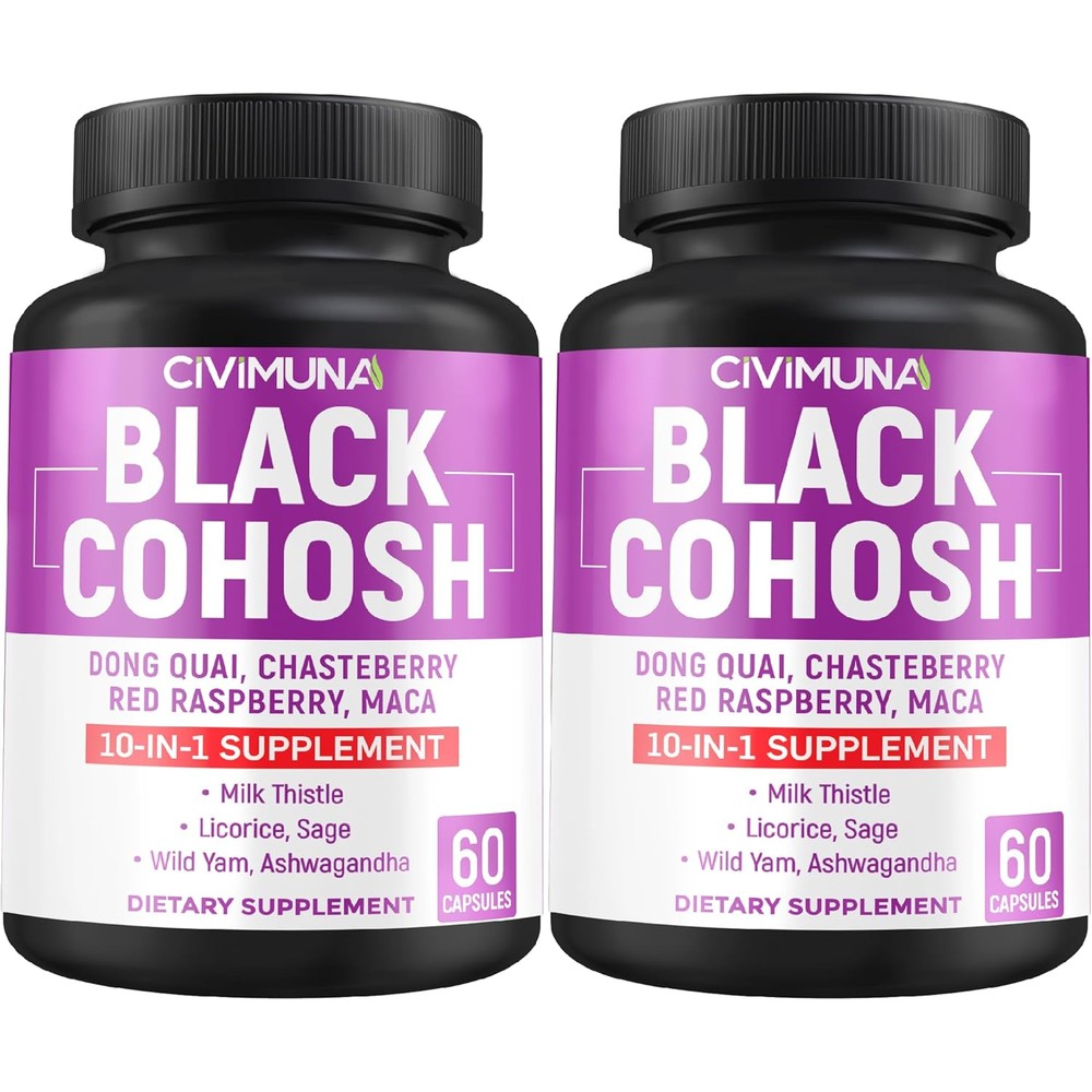 Civimuna Black Cohosh supplement bottle front view for women