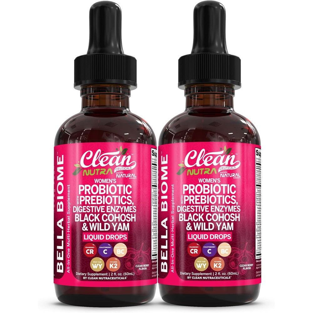 Clean Nutraceuticals Bella Biotics liquid drops front view