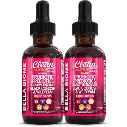 Clean Nutraceuticals Bella Biotics liquid drops front view