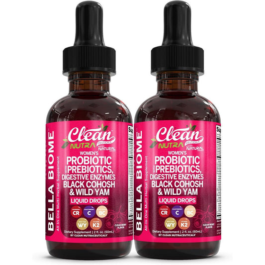 Clean Nutraceuticals Bella Biotics liquid drops front view