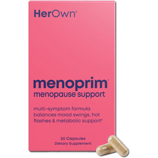 Her Own Menoprim menopause support bottle front view