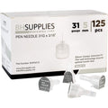 BH Supplies 31 Gauge 5mm insulin pen needles front view packaging for daily diabetes care.