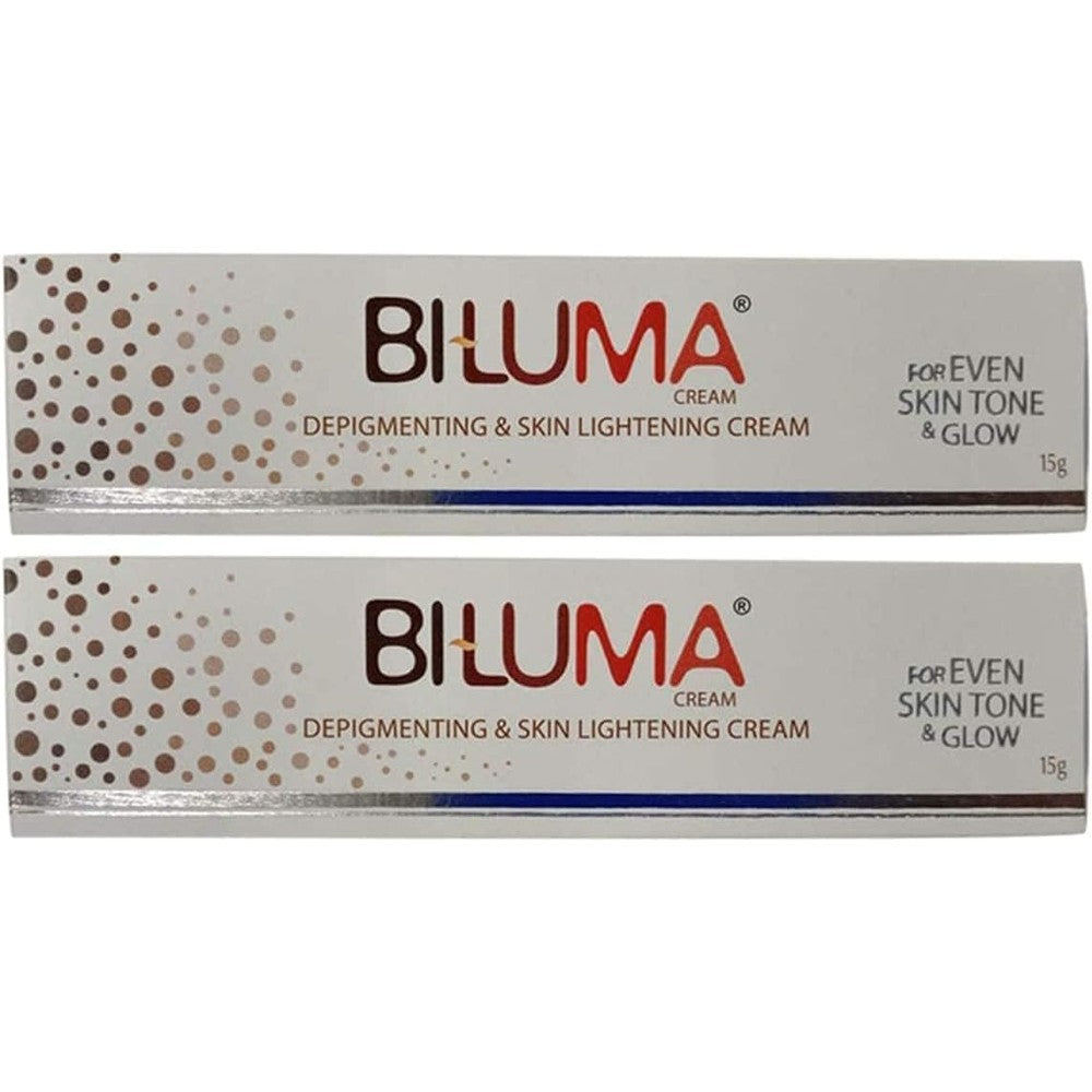 Biluma Skin Brightening Cream Pack of 2 front view for hyperpigmentation treatment.
