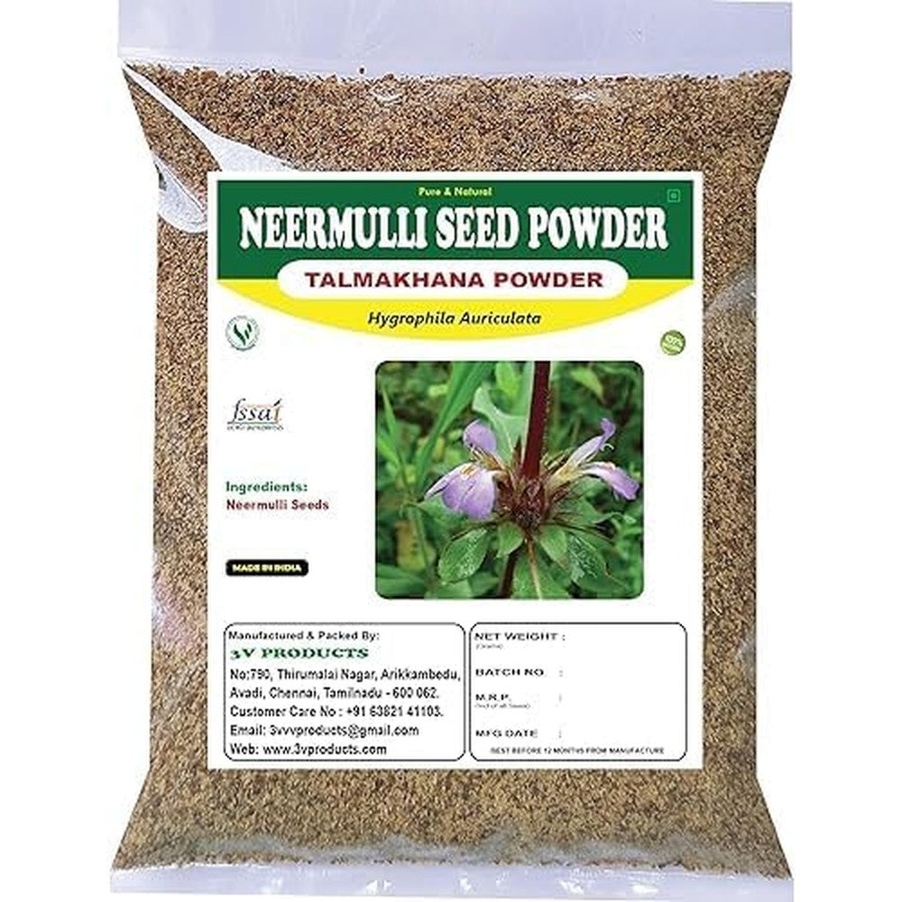 3V Products Neermulli Vidhai Powder 50g front view for natural skincare.