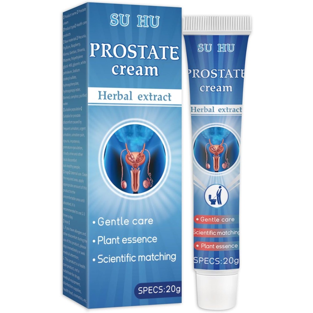 Accio Bobojuju Men's Prostate Care Cream 20g tube front view herbal extract balm.