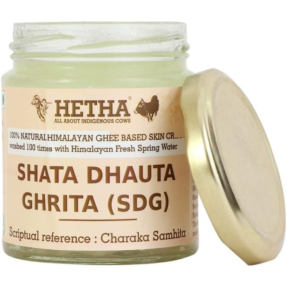 Hetha Shata Dhauta Ghrita 150g jar front view Ayurvedic moisturizer