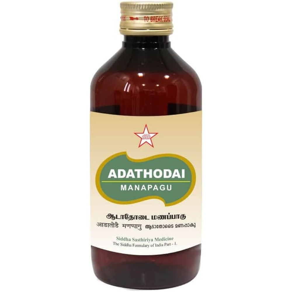 SKM Adathodai Manapagu 150g bottle front view for respiratory health and cough relief