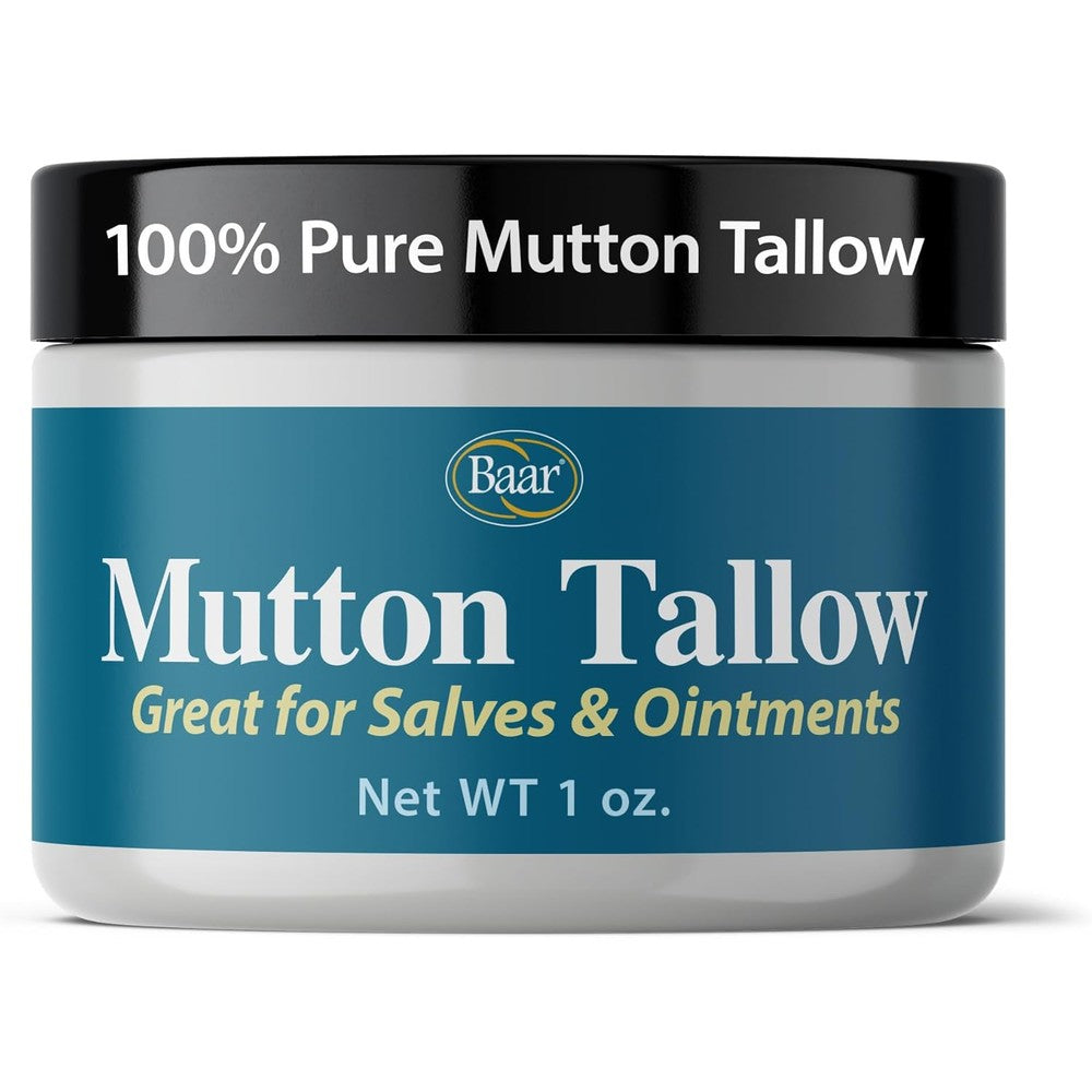 Baar Mutton Tallow 1 Ounce jar front view for skincare formulation