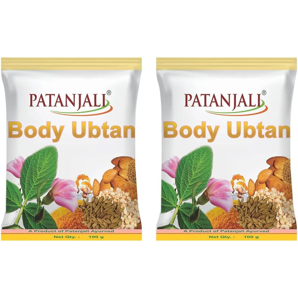 Patanjali Body Ubtan 100g pack of 2 front view herbal skin cleanser