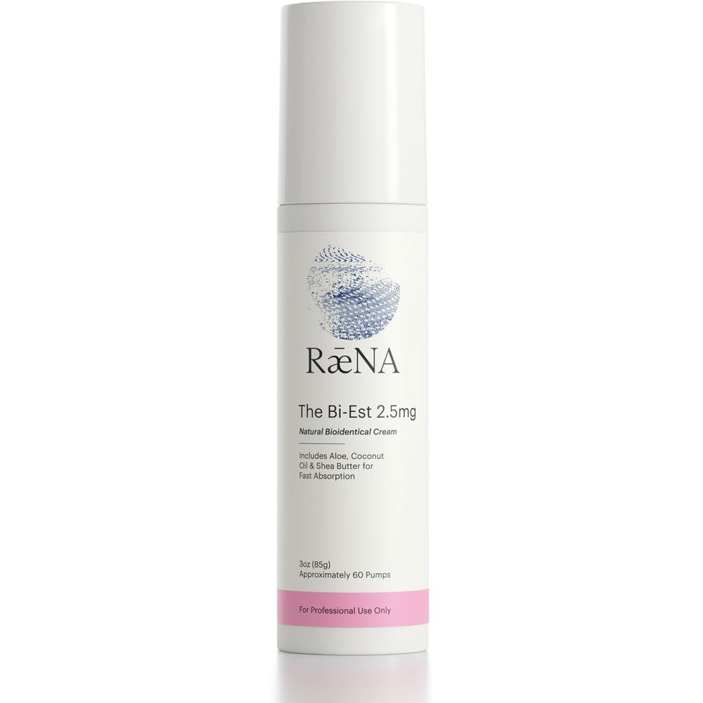 Raena Natural Bioidentical Cream Bi-Est 2.5mg front view for hormone balance.