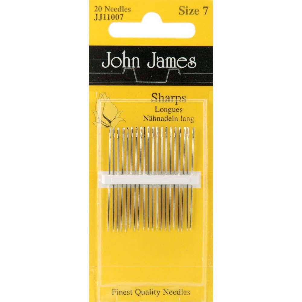 Colonial Needle John James Sharps Size 7 pack front view professional hand sewing needles