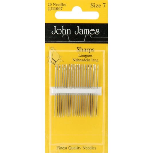 Colonial Needle John James Sharps Size 7 pack front view professional hand sewing needles