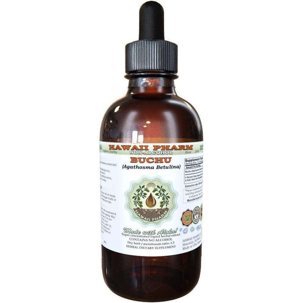 Hawaii Pharm Buchu Alcohol-Free Liquid Extract front view for urinary health.