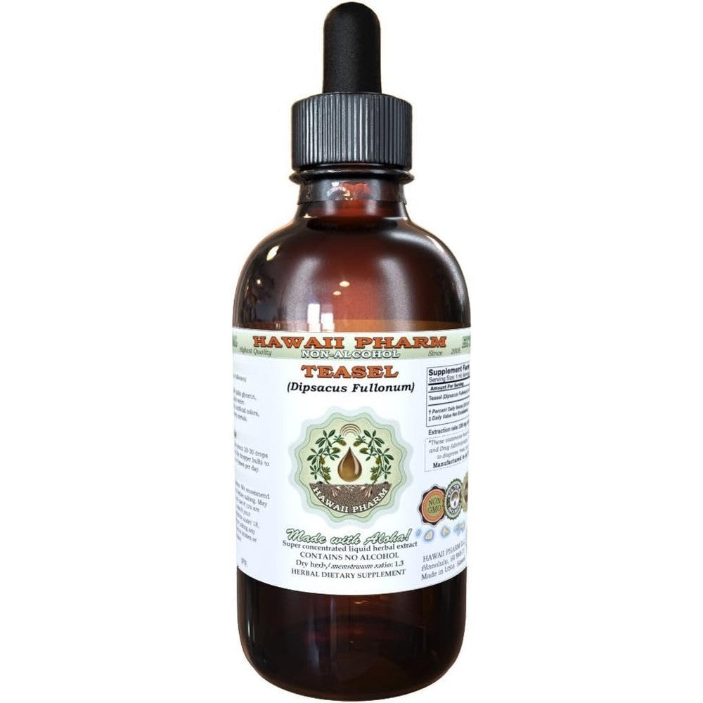 Hawaii Pharm Teasel Alcohol Free Liquid Extract front label view herbal wellness supplement